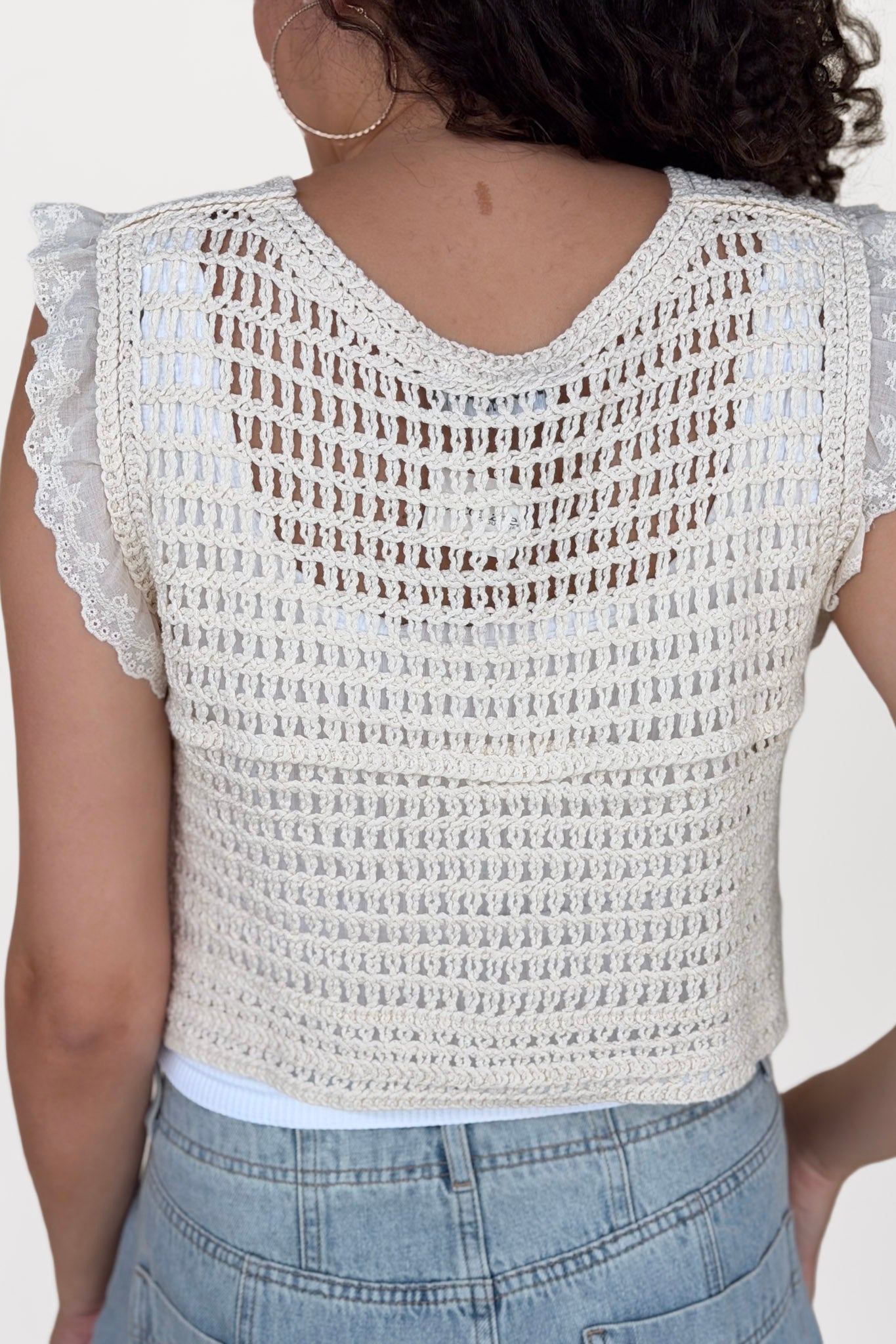 Drew Crochet Knit Top