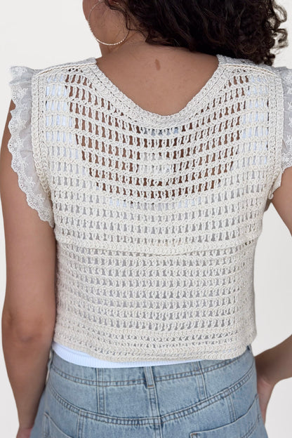 Drew Crochet Knit Top