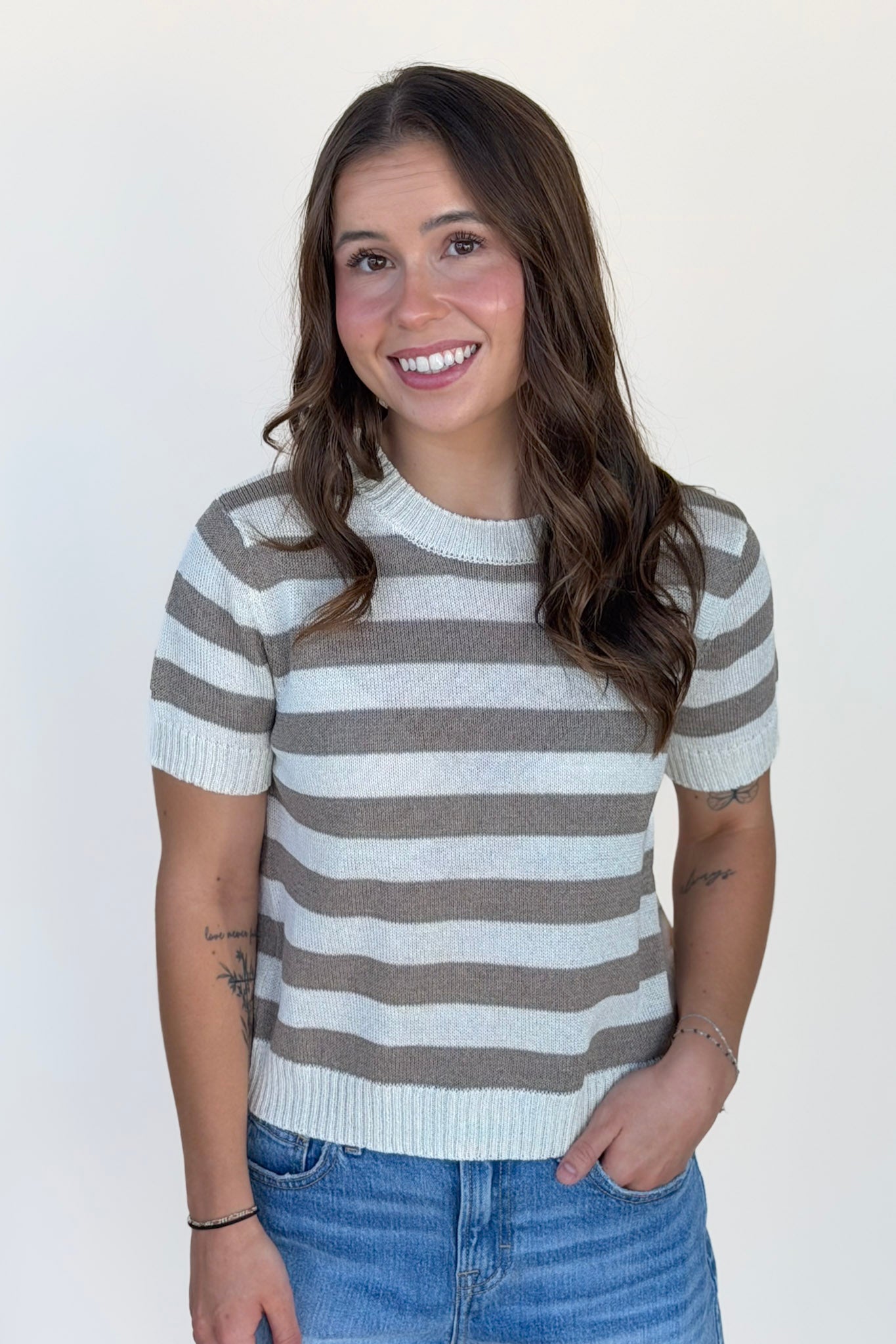 Brianna Stripe Knit Top