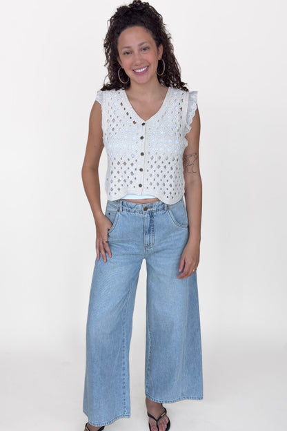 Drew Crochet Knit Top