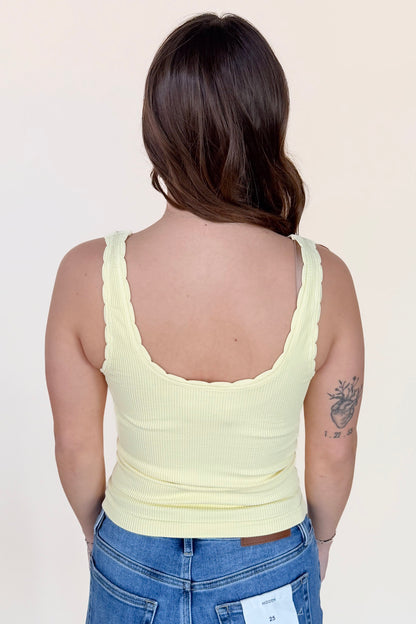 Scallop Edge Reversible Tank - more colors availabe