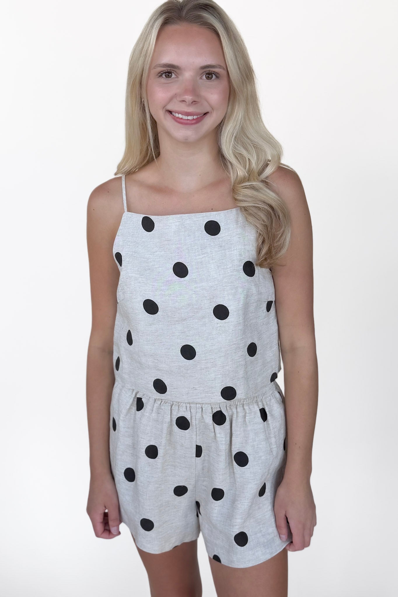 Kinsey Polka Dot Linen Short