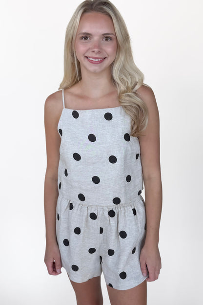 Kinsey Polka Dot Linen Short