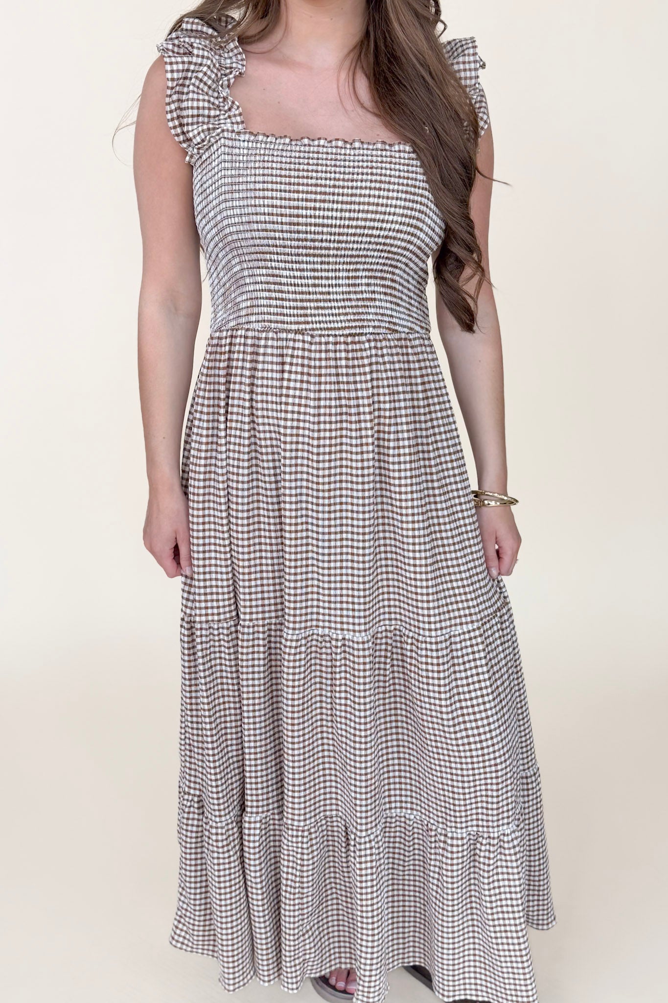 Lana Gingham Maxi Dress