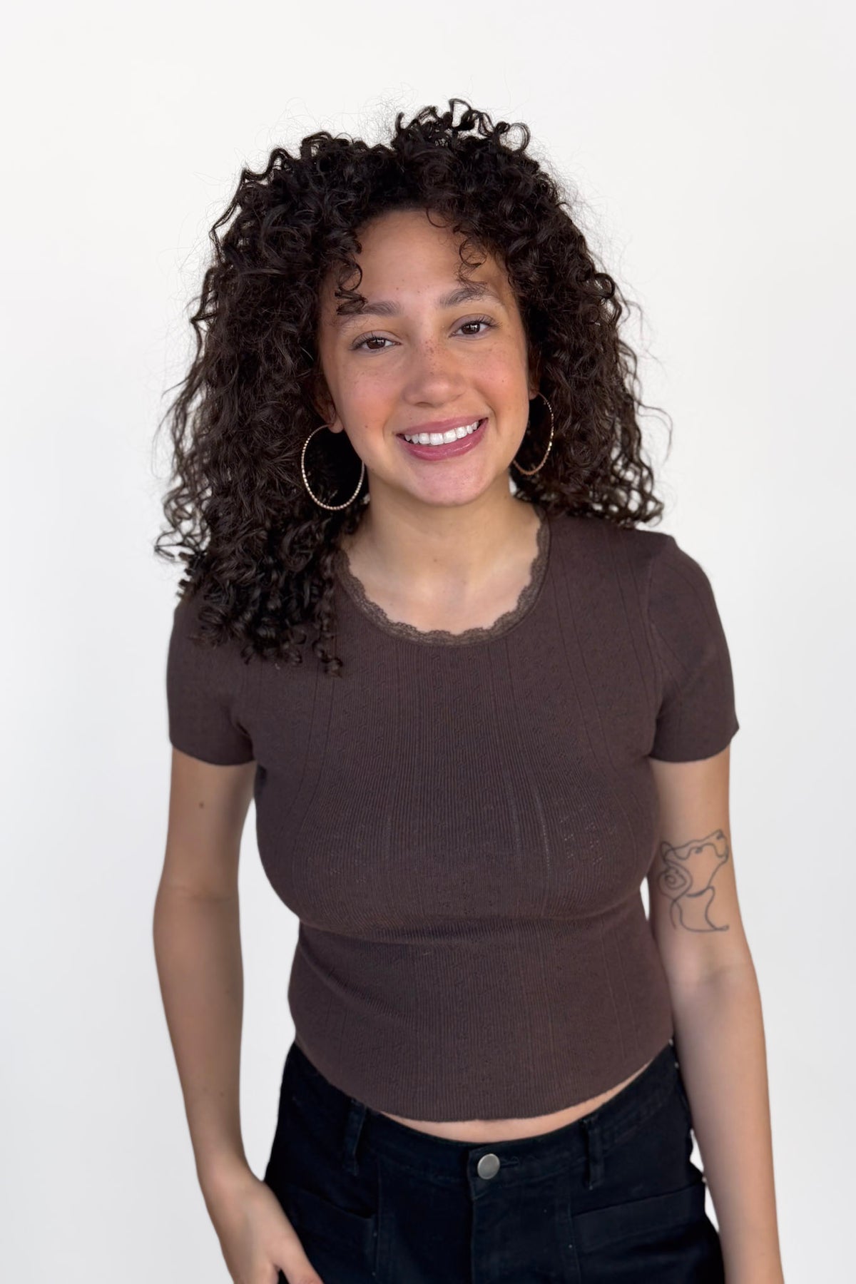 Pointelle Sweater Tee