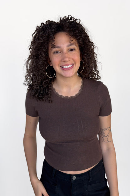 Pointelle Sweater Tee