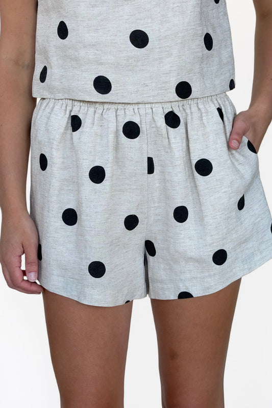 Kinsey Polka Dot Linen Short