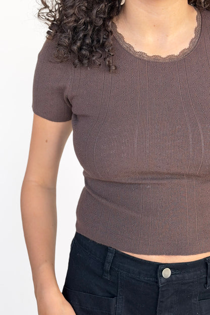 Pointelle Sweater Tee