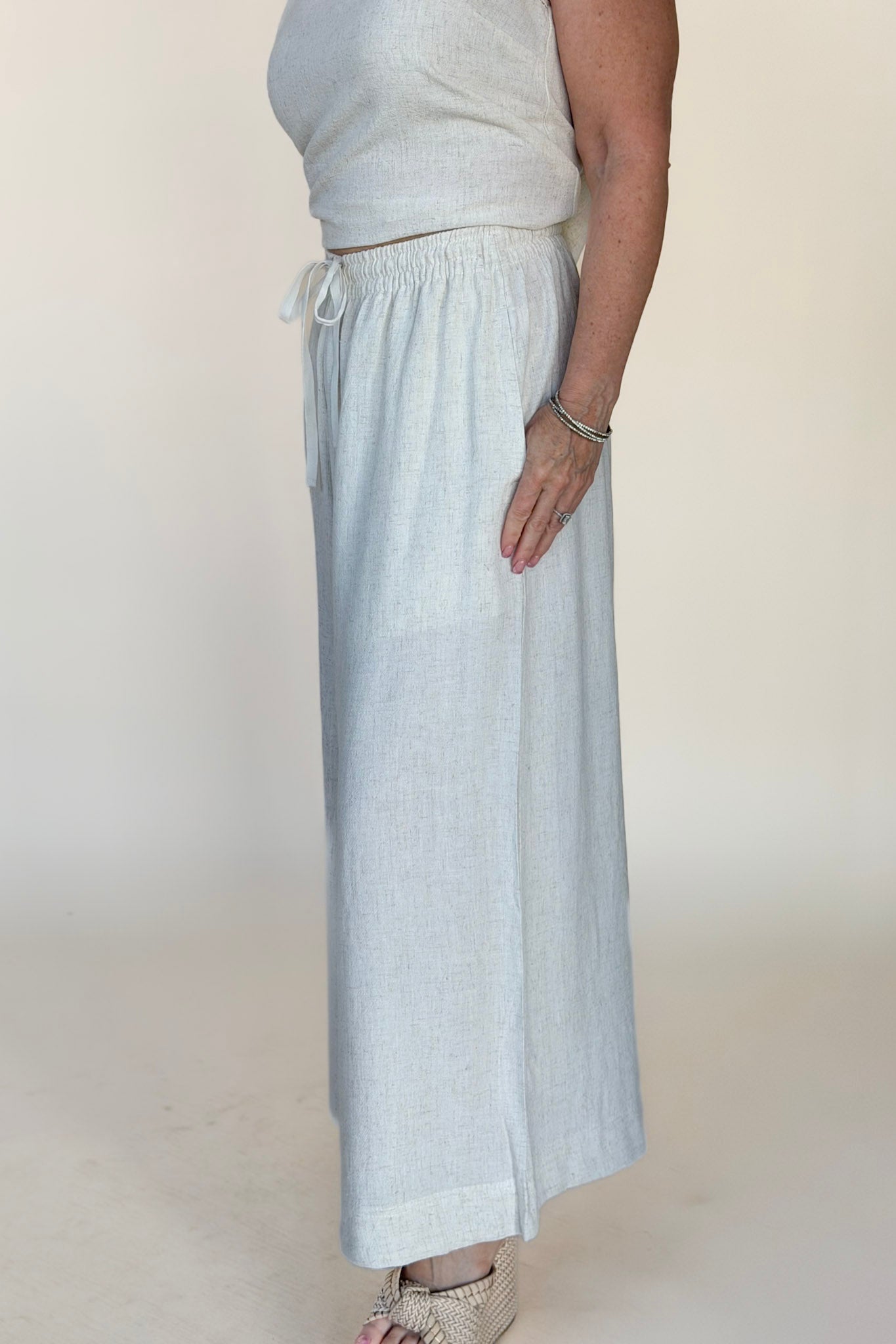 Mya Linen Wide Leg Pant