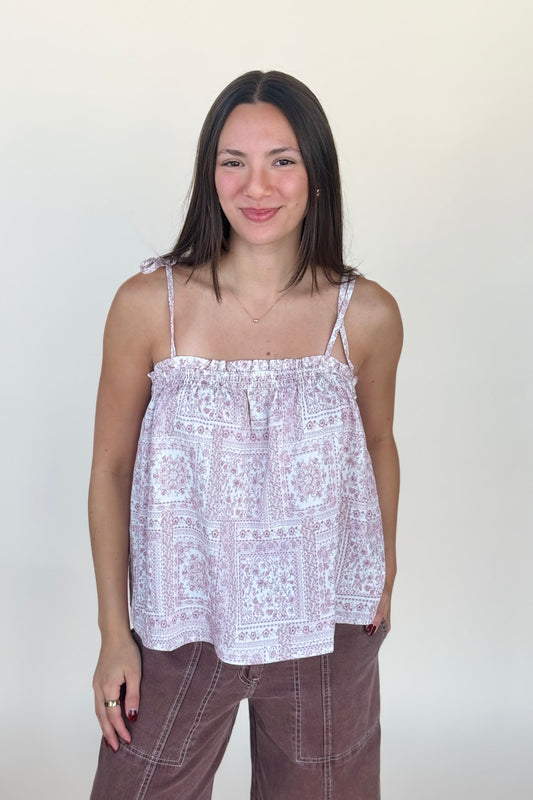 Mandy Floral Tie Strap Top