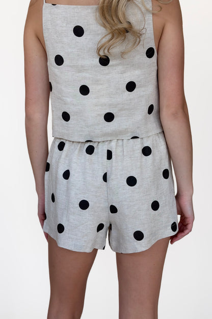 Kinsey Polka Dot Linen Short