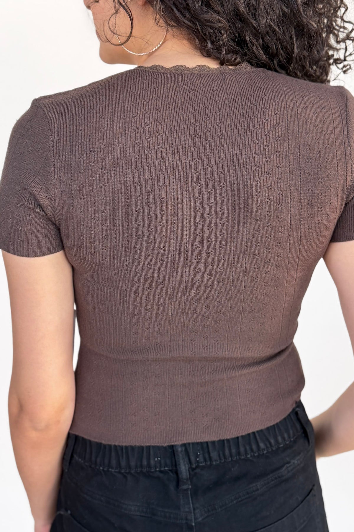 Pointelle Sweater Tee