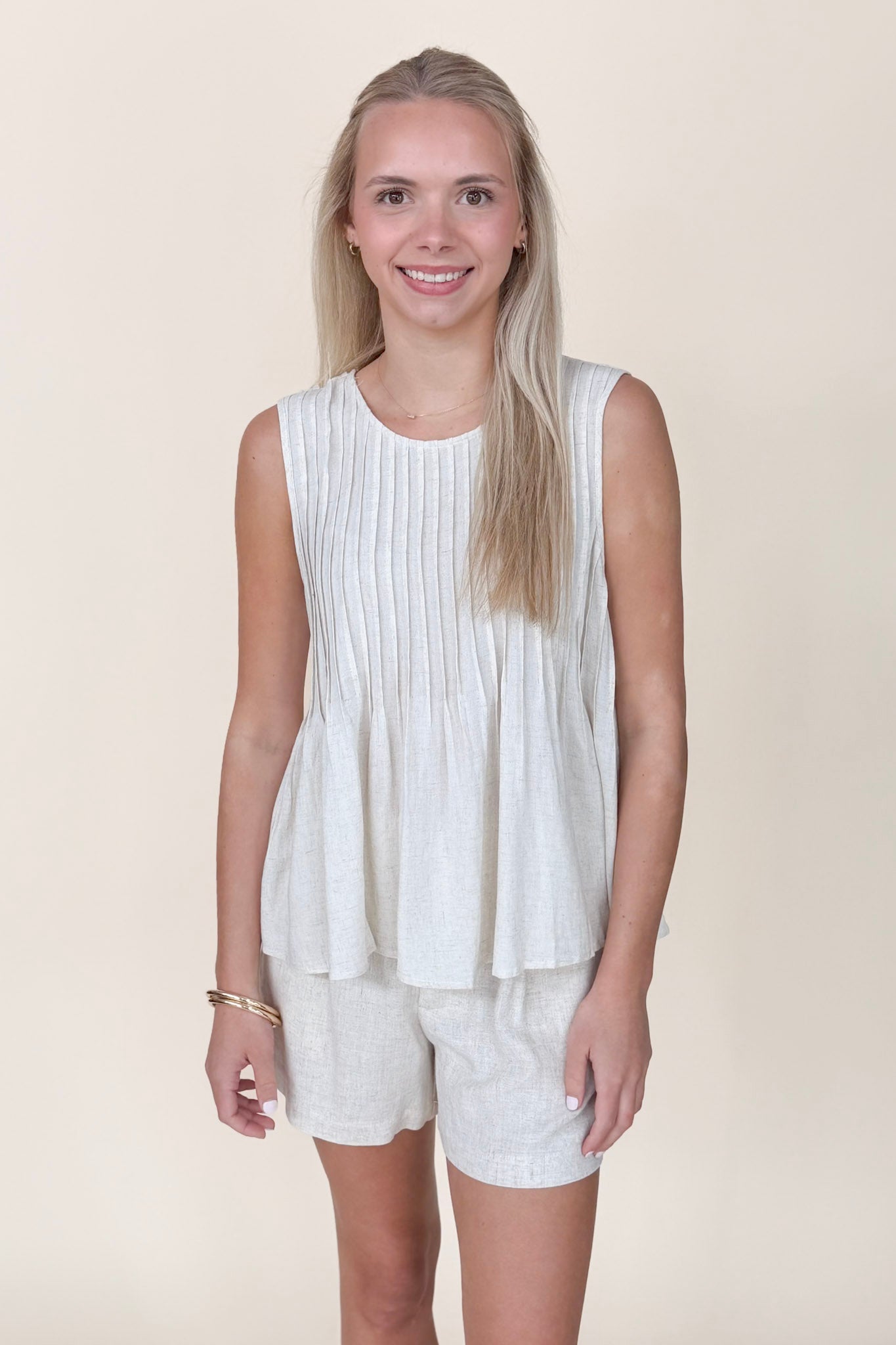 Linen Wide Leg Short