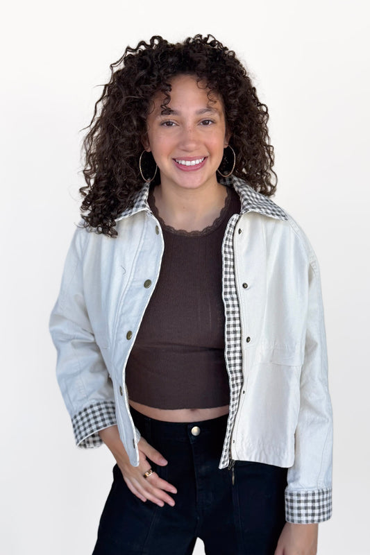Ava Gingham Jacket