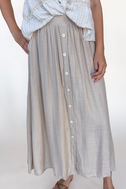 Hazel Textured Midi Skirt