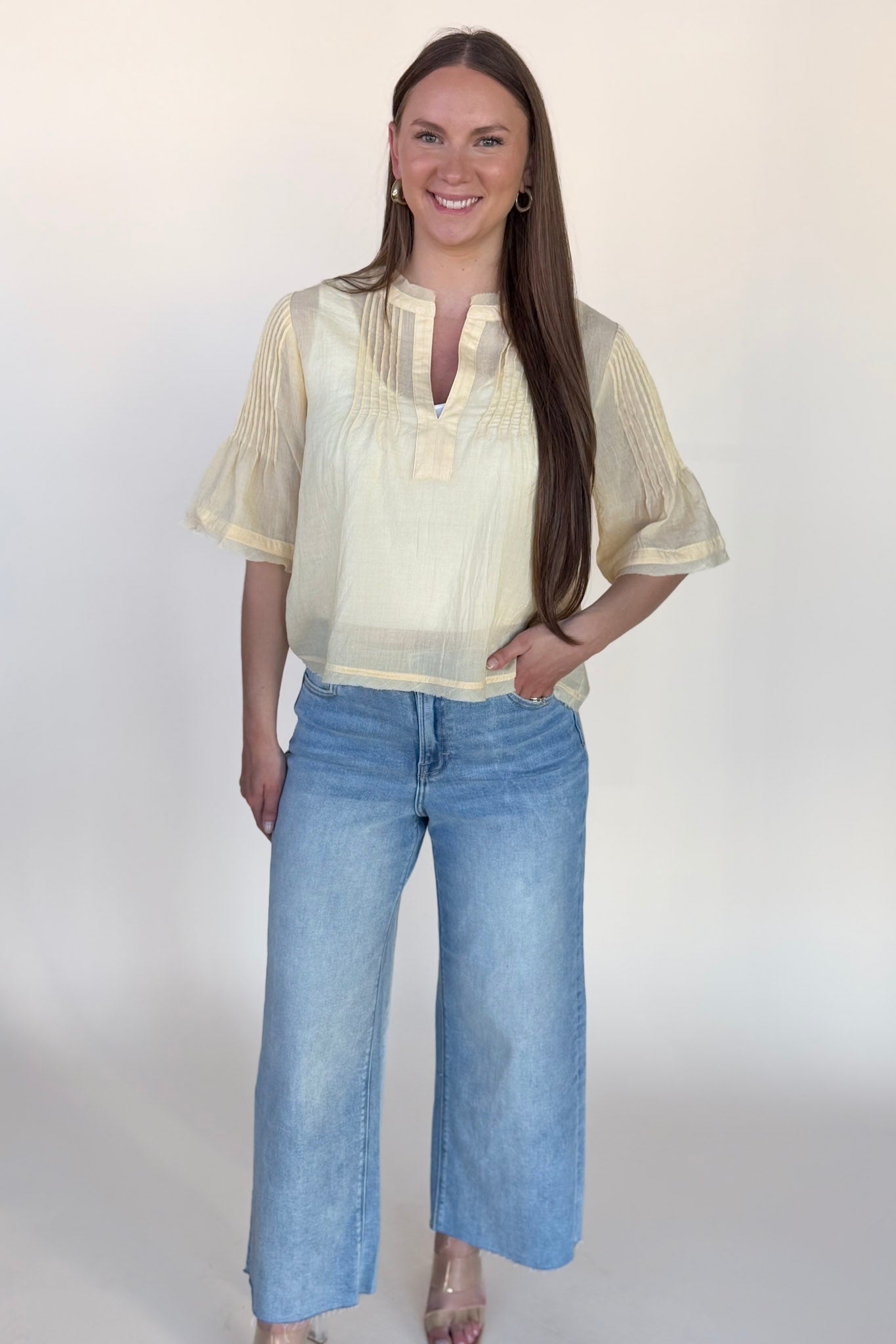 Sunny Pintuck Top