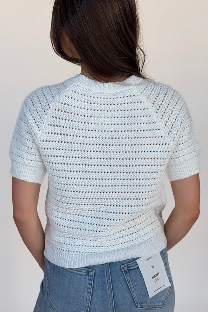 Chunky Knit Crochet Button Down
