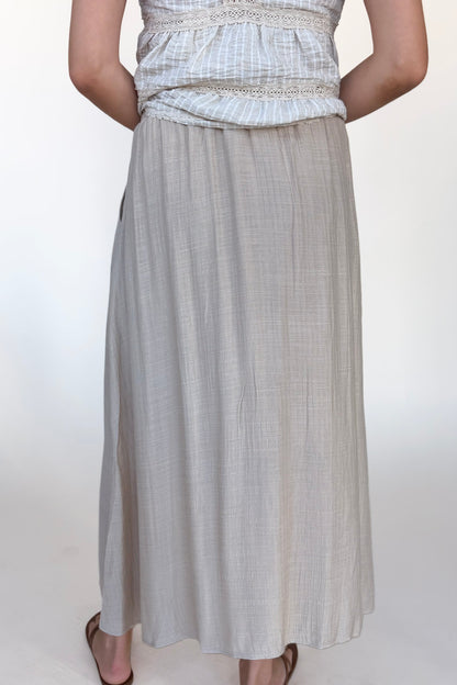 Hazel Textured Midi Skirt