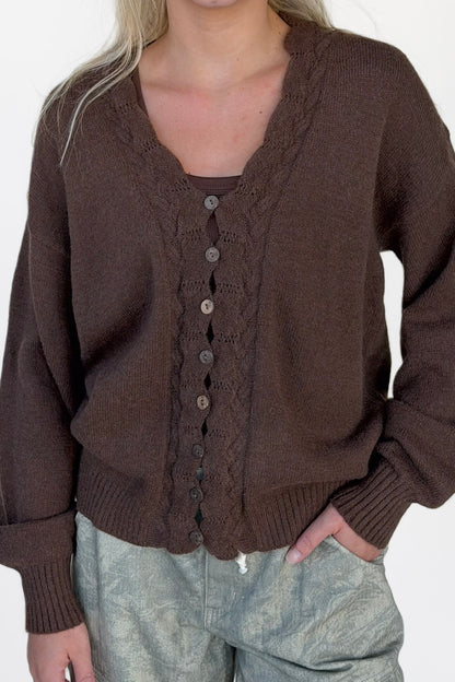 Drew Scalloped Cardigan