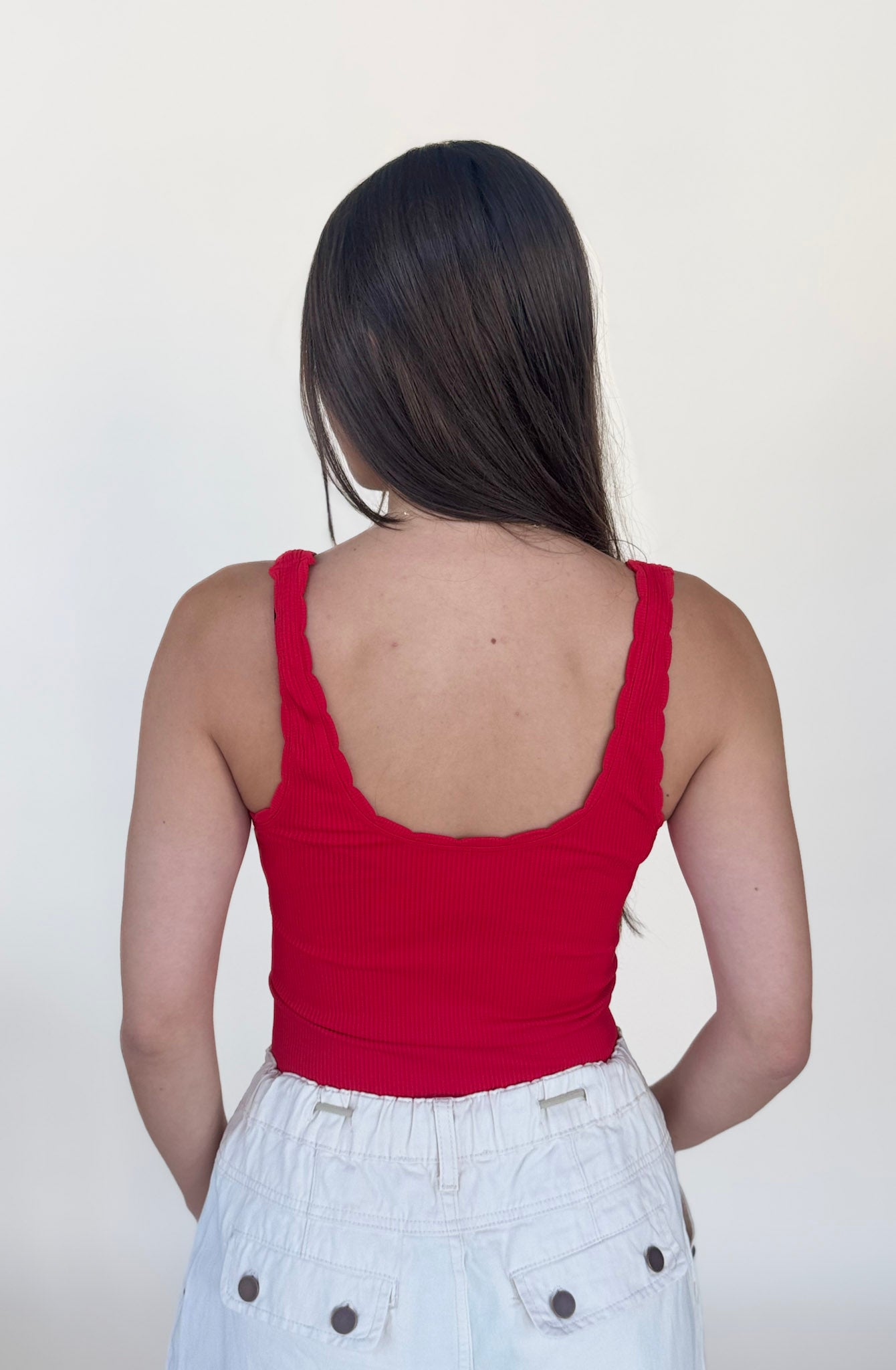 Scallop Edge Reversible Tank - more colors availabe