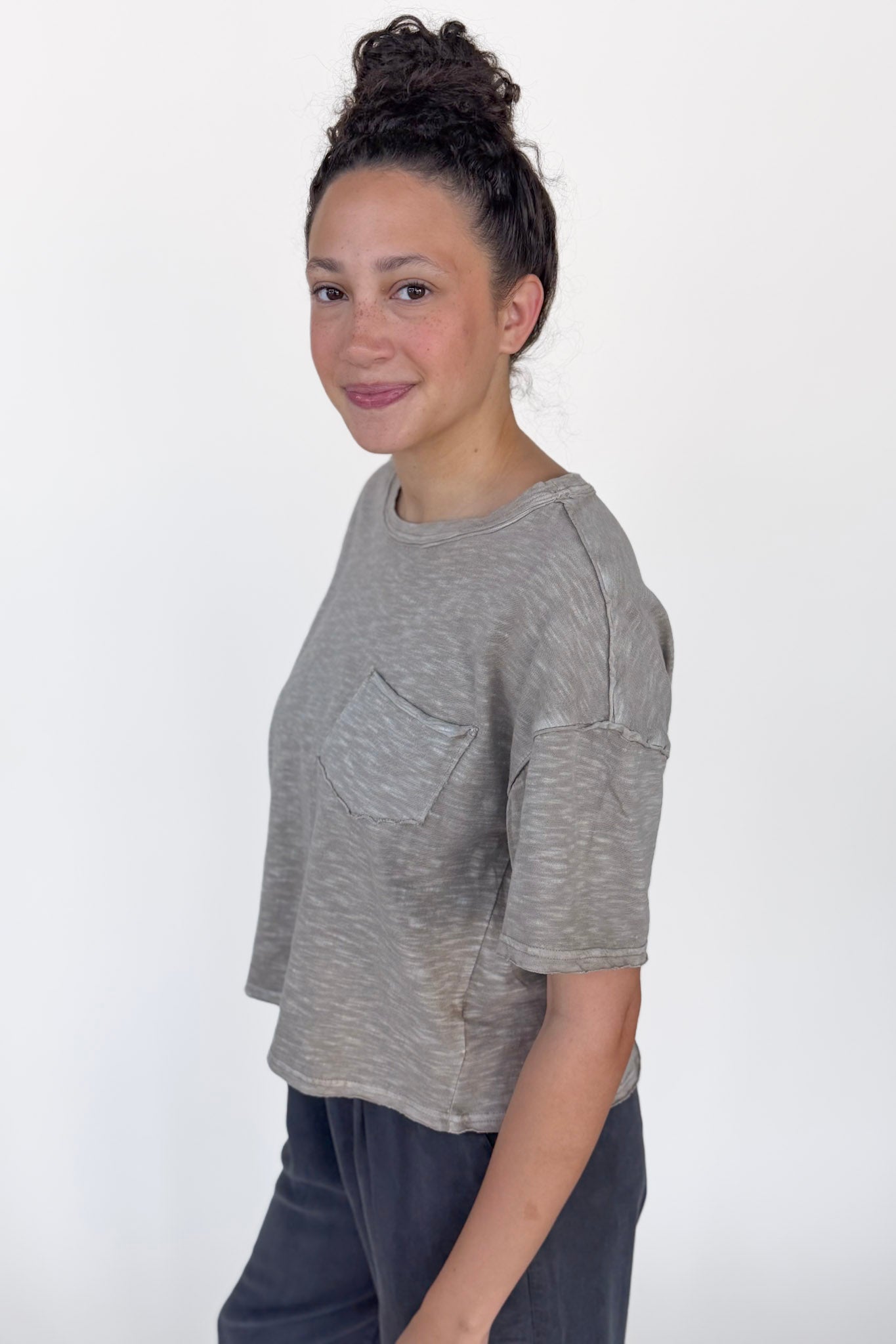 Brooke Raw Edge Knit Top