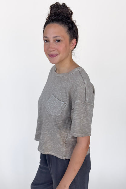 Brooke Raw Edge Knit Top
