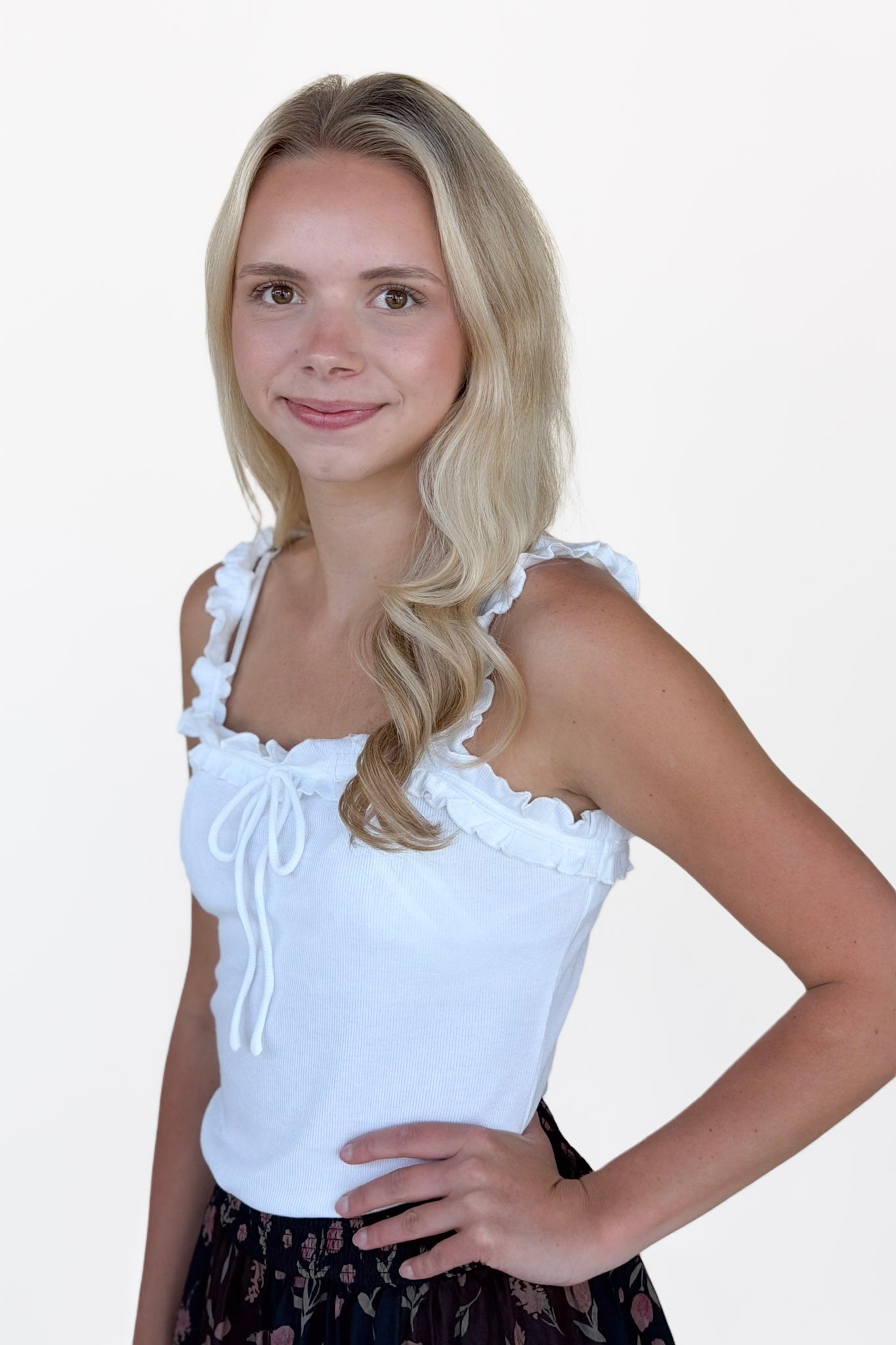 Ruffle Detail Tank Top