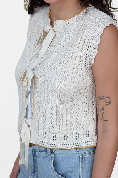 Jordan Floral Crochet Knit Vest