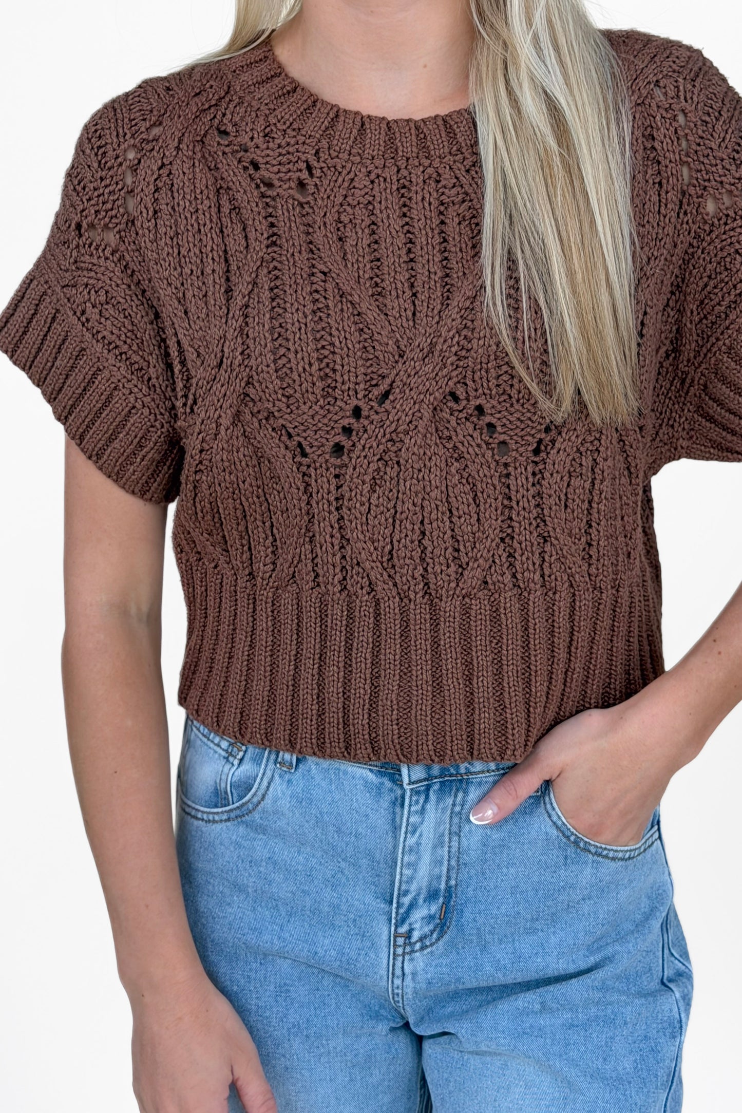 Heather Short Sleeve Sweater