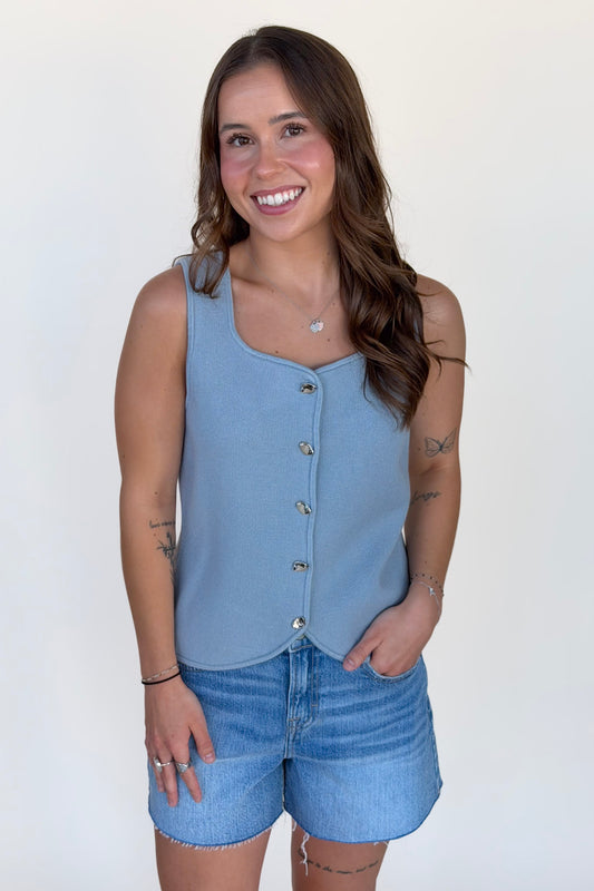 Kaia Button Front Vest