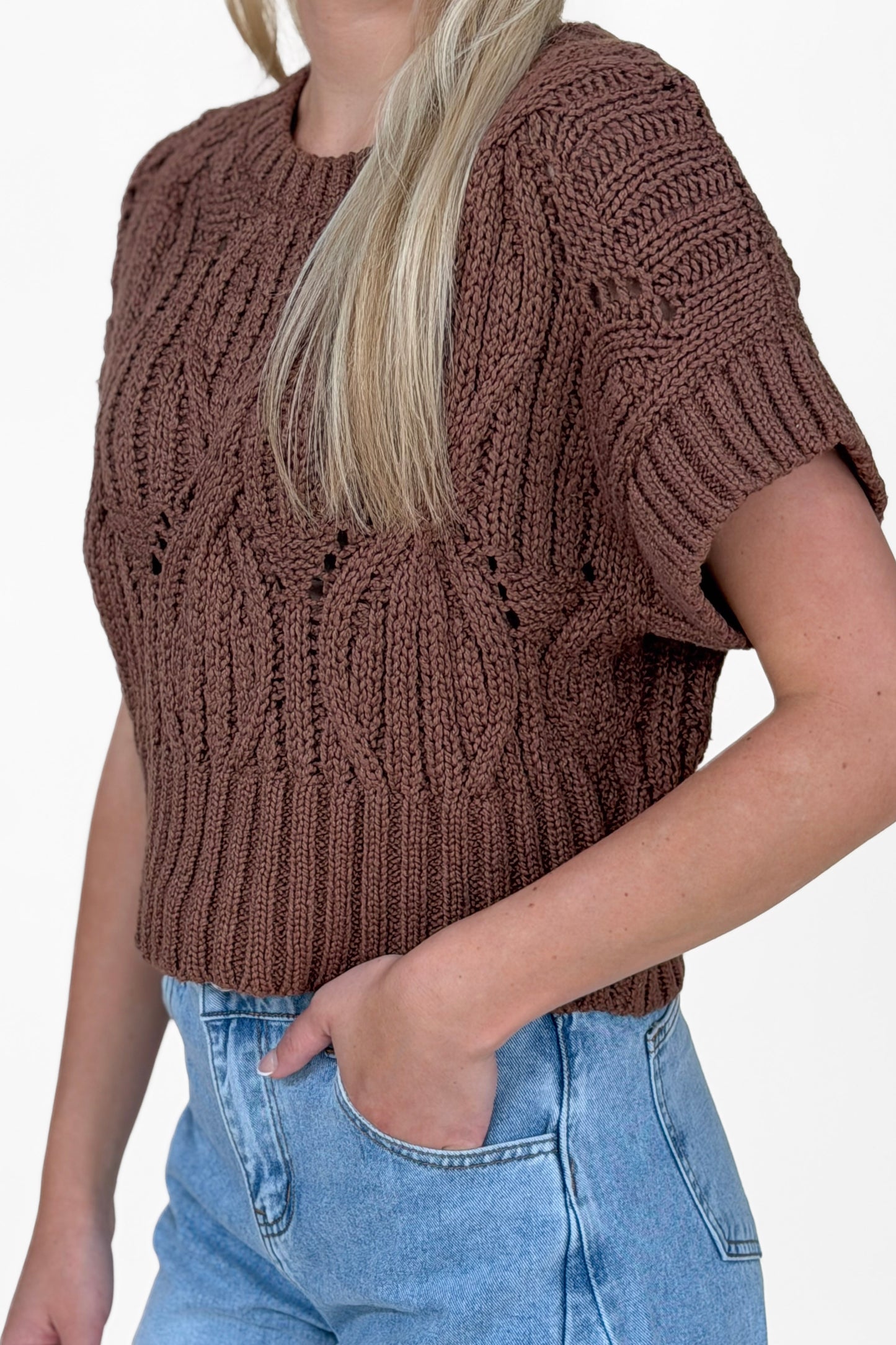 Heather Short Sleeve Sweater