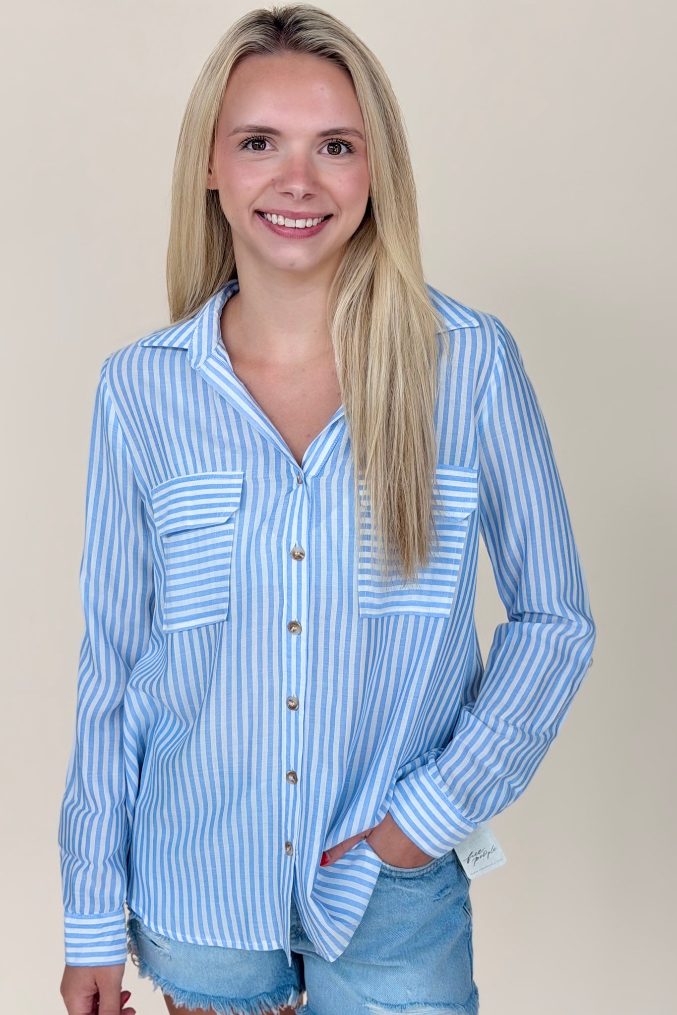 LC Striped Button Down