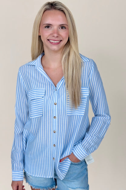 LC Striped Button Down