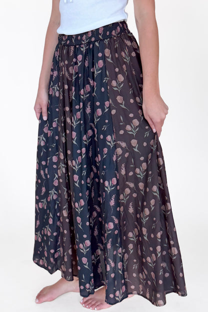 Jenna Floral Chiffon Maxi Skirt