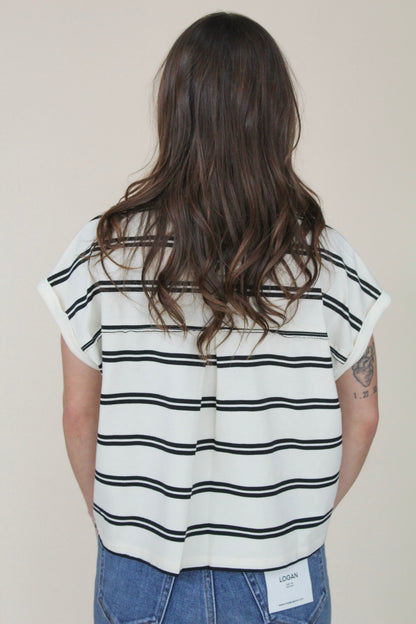 Olive Collared Boxy Knit Top