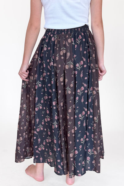 Jenna Floral Chiffon Maxi Skirt