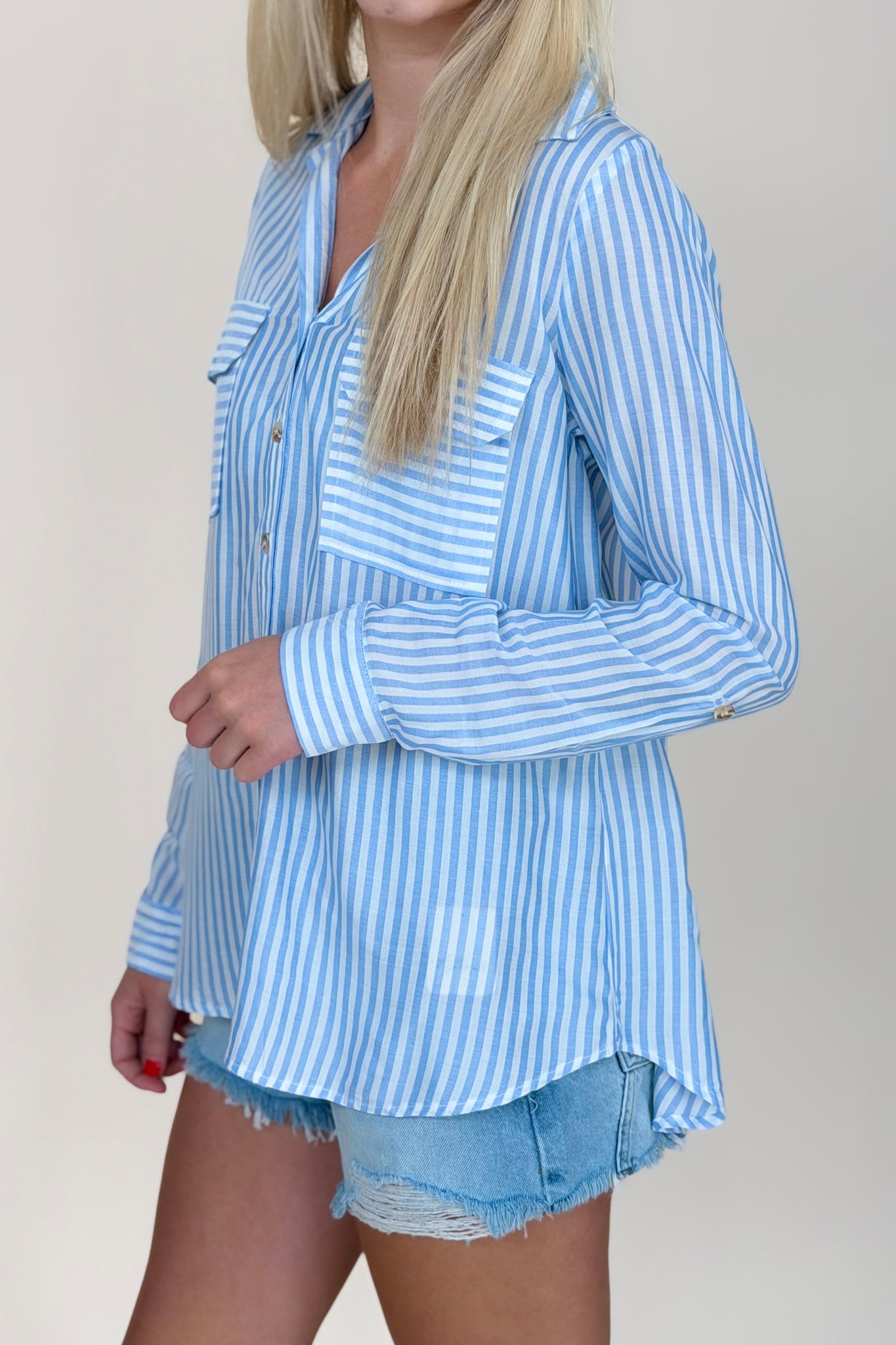 LC Striped Button Down