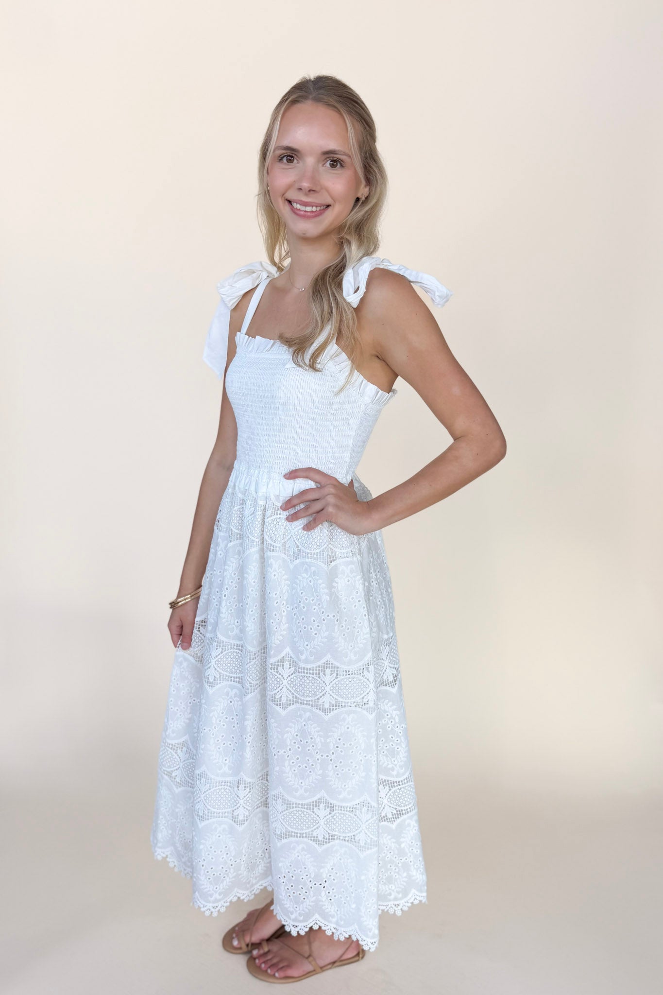 Ellie Lace Midi Dress