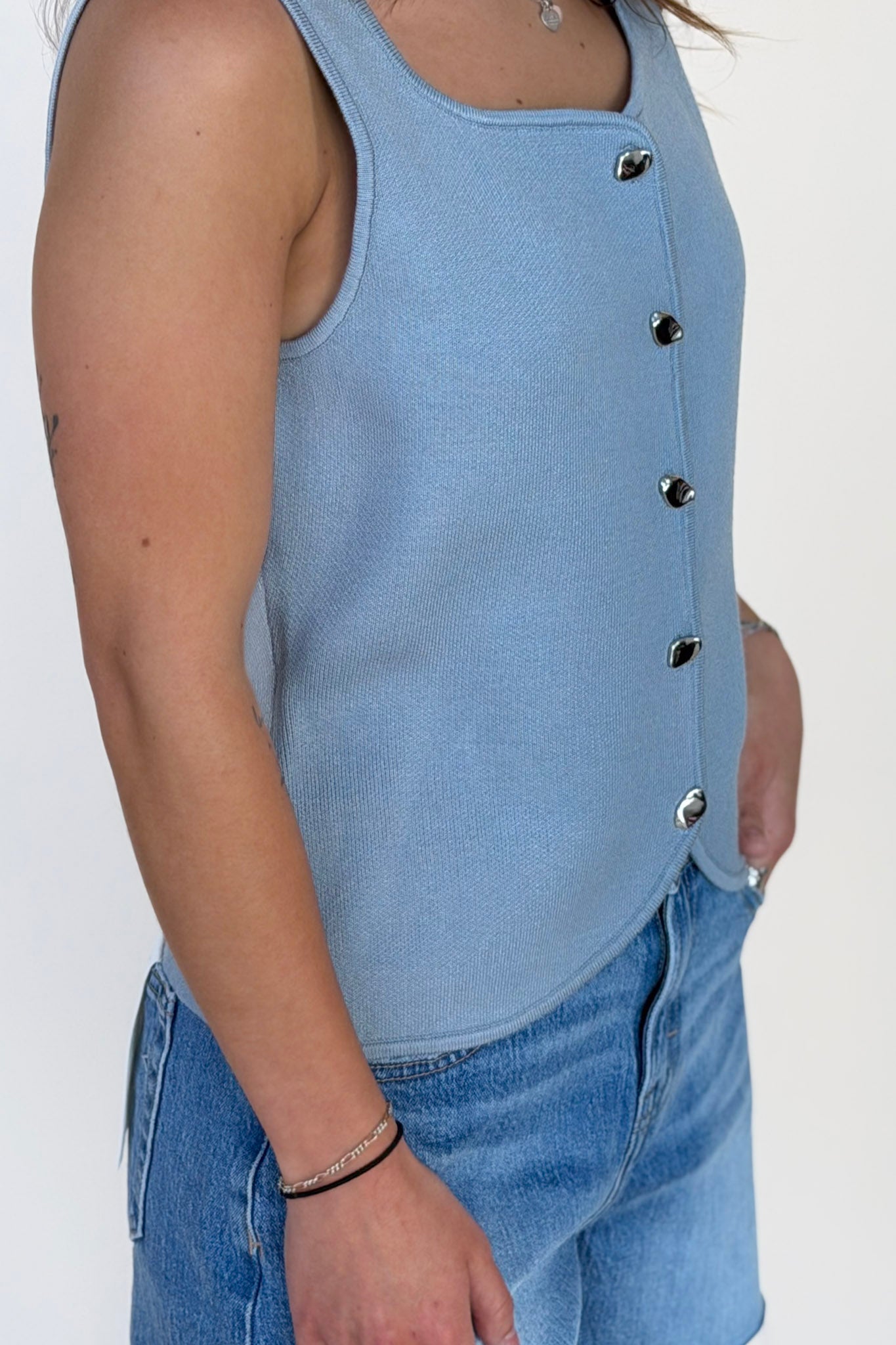 Kaia Button Front Vest