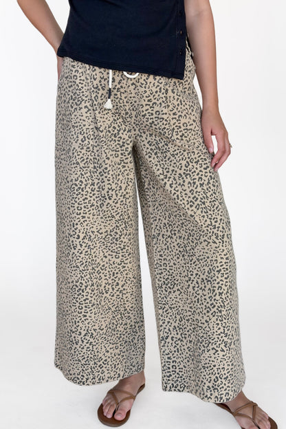 Spotted Print Drawstring Pant