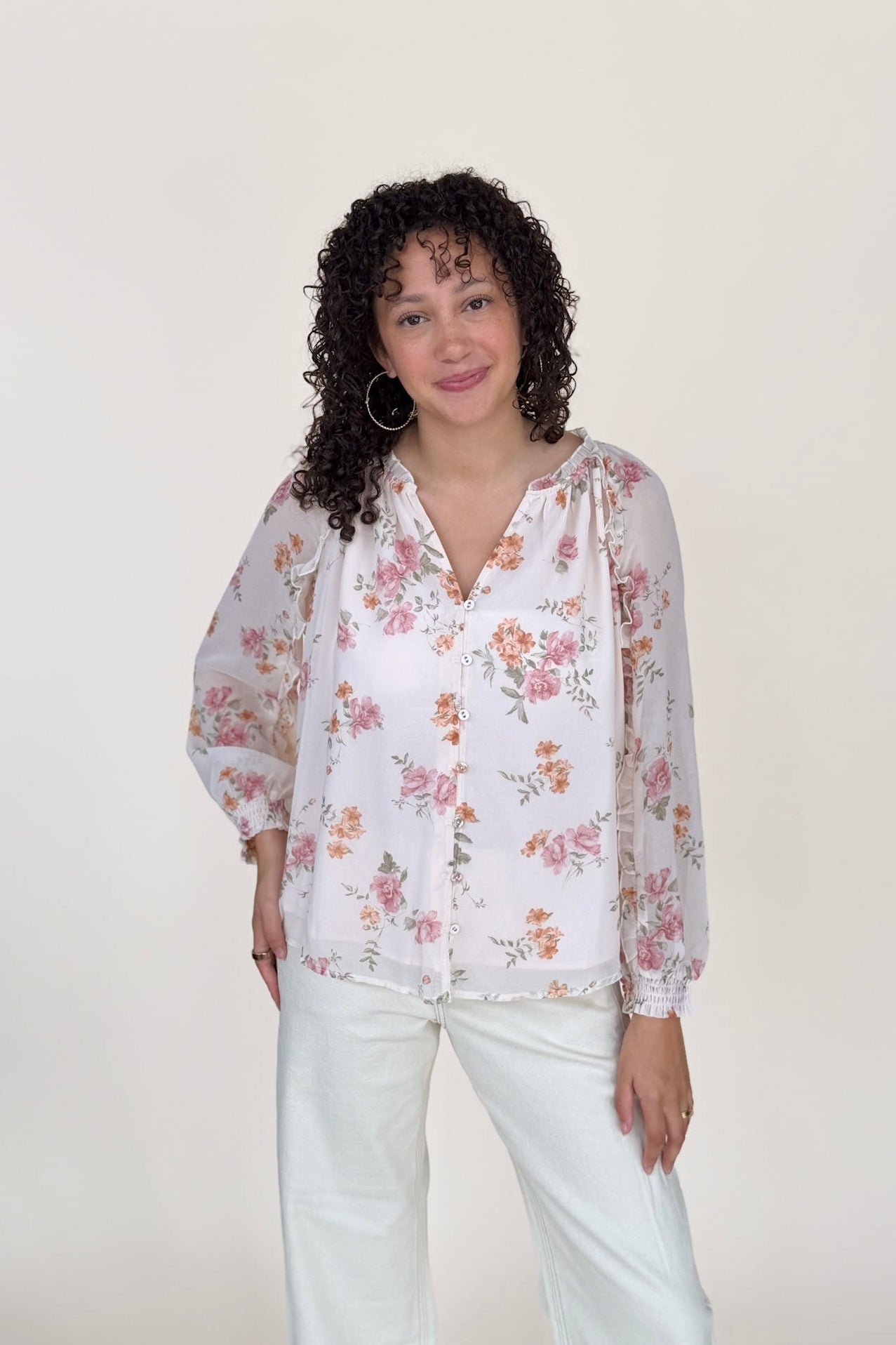 Jennie Floral Button Blouse