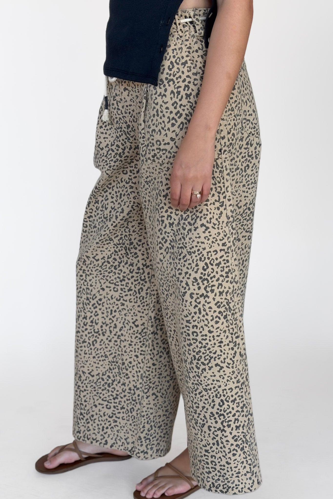 Spotted Print Drawstring Pant