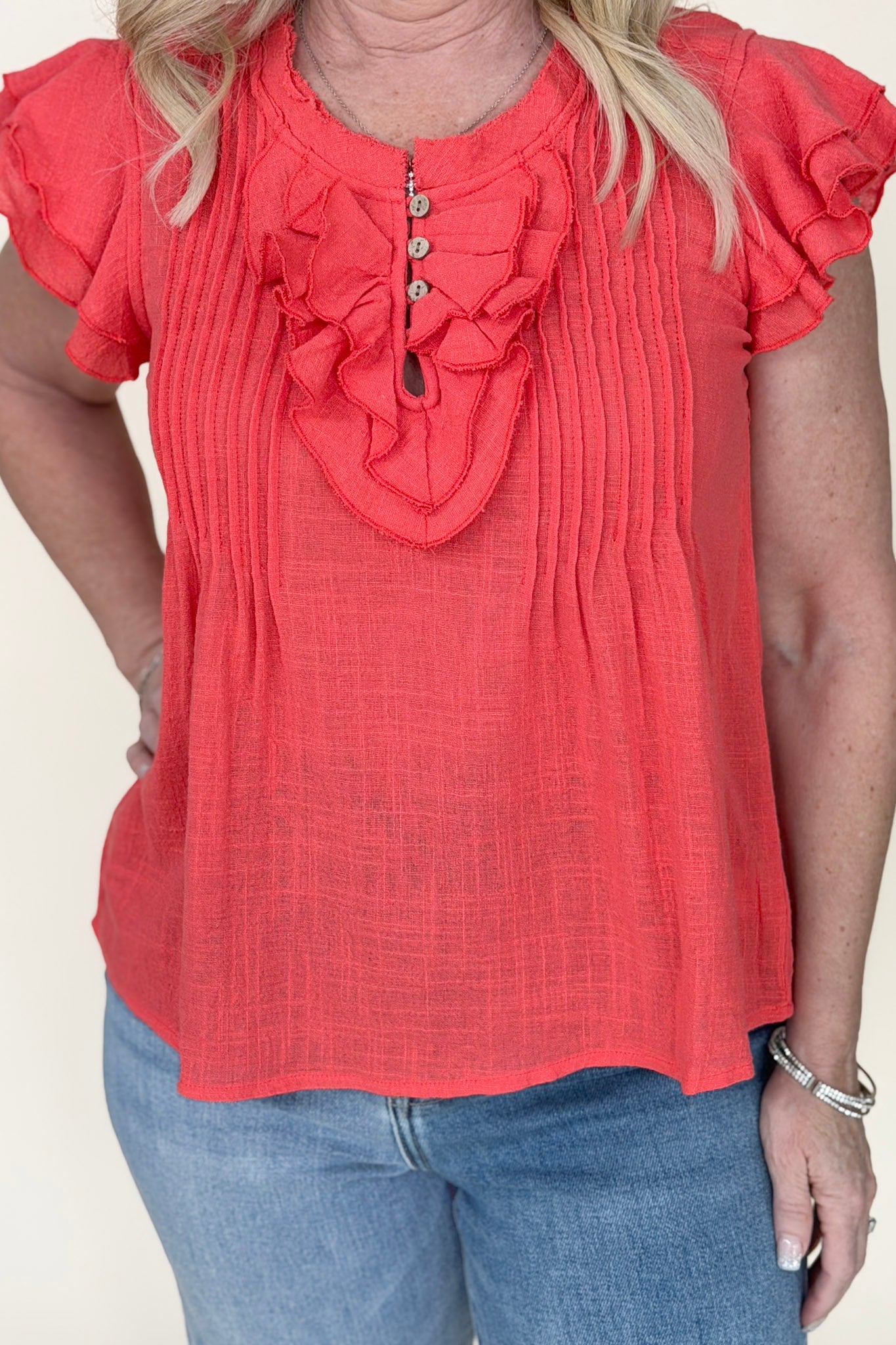 Poppy Cotton Linen Top