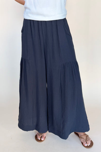 Cheryl Gauze Elastic Waist Pant