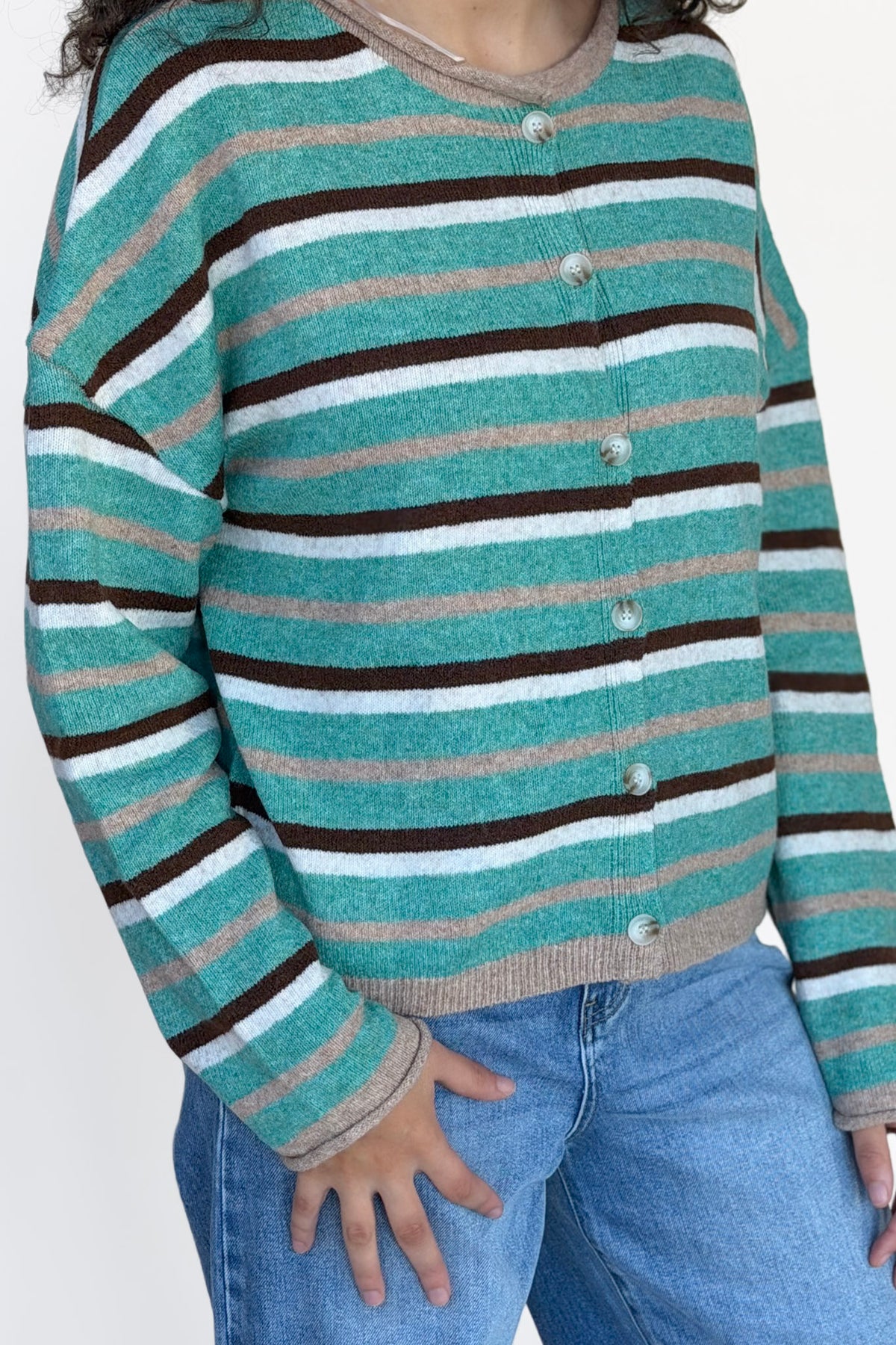 Alix Striped Cardigan