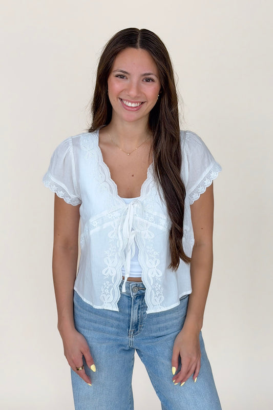 Baylor Embroidered Top