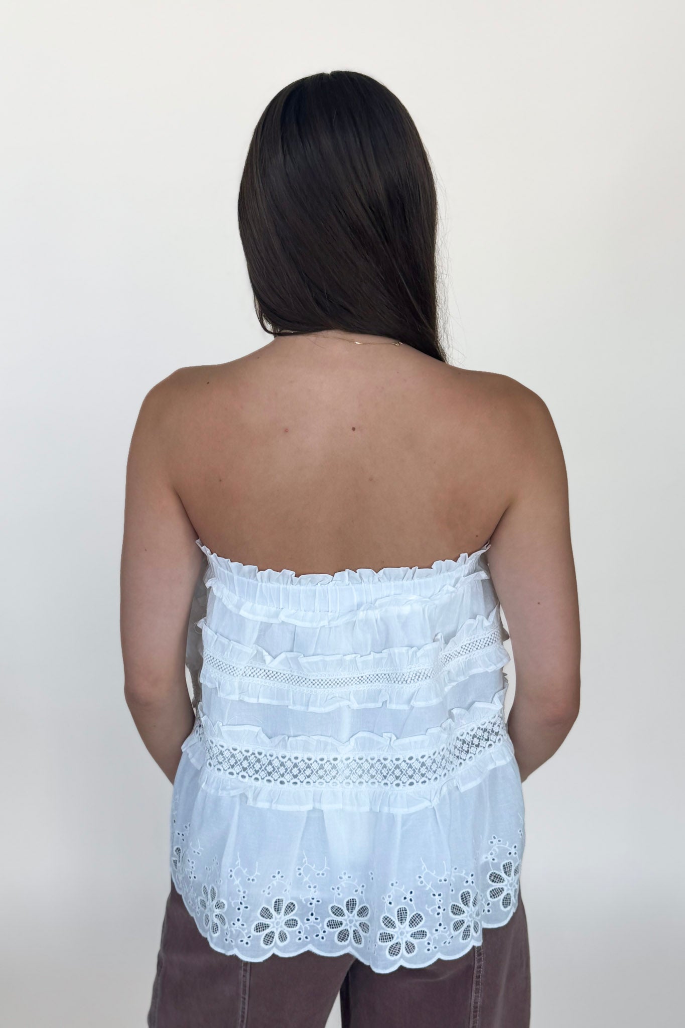 Paige Strapless Ruffle Top