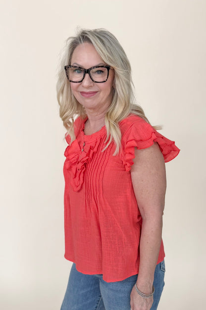 Poppy Cotton Linen Top