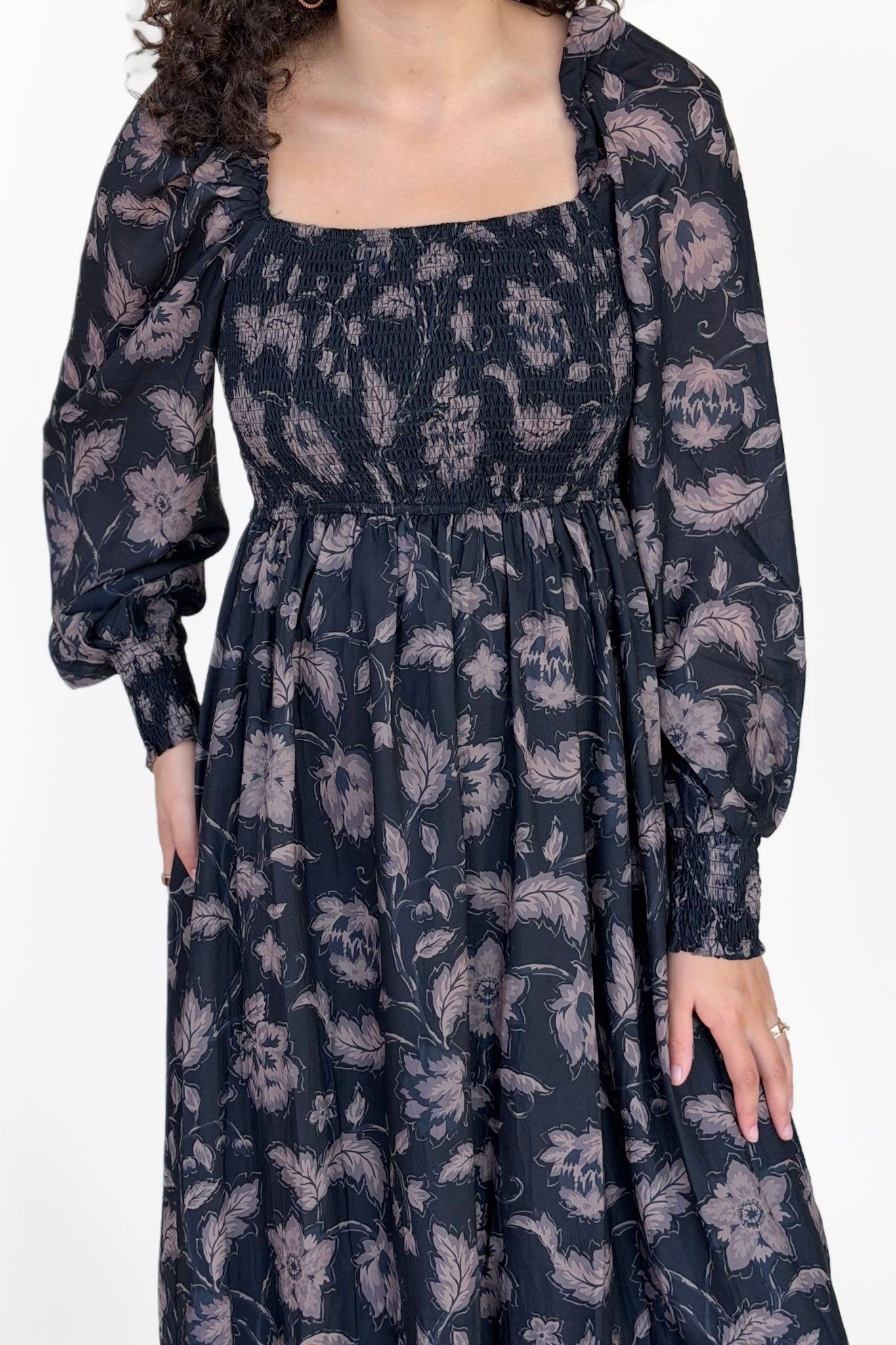 Faye Floral Square Neck Maxi Dress