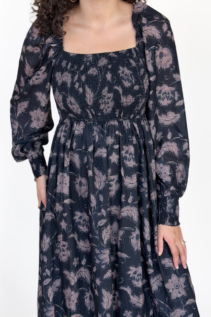 Faye Floral Square Neck Maxi Dress